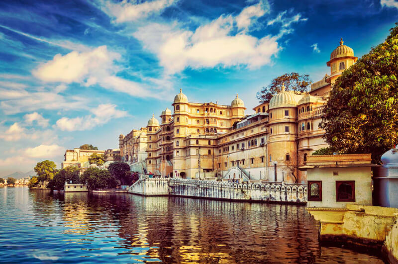 View of Udaipur City Palce and Lake Pichola