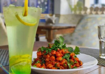 Mocktail and Garlic Chana